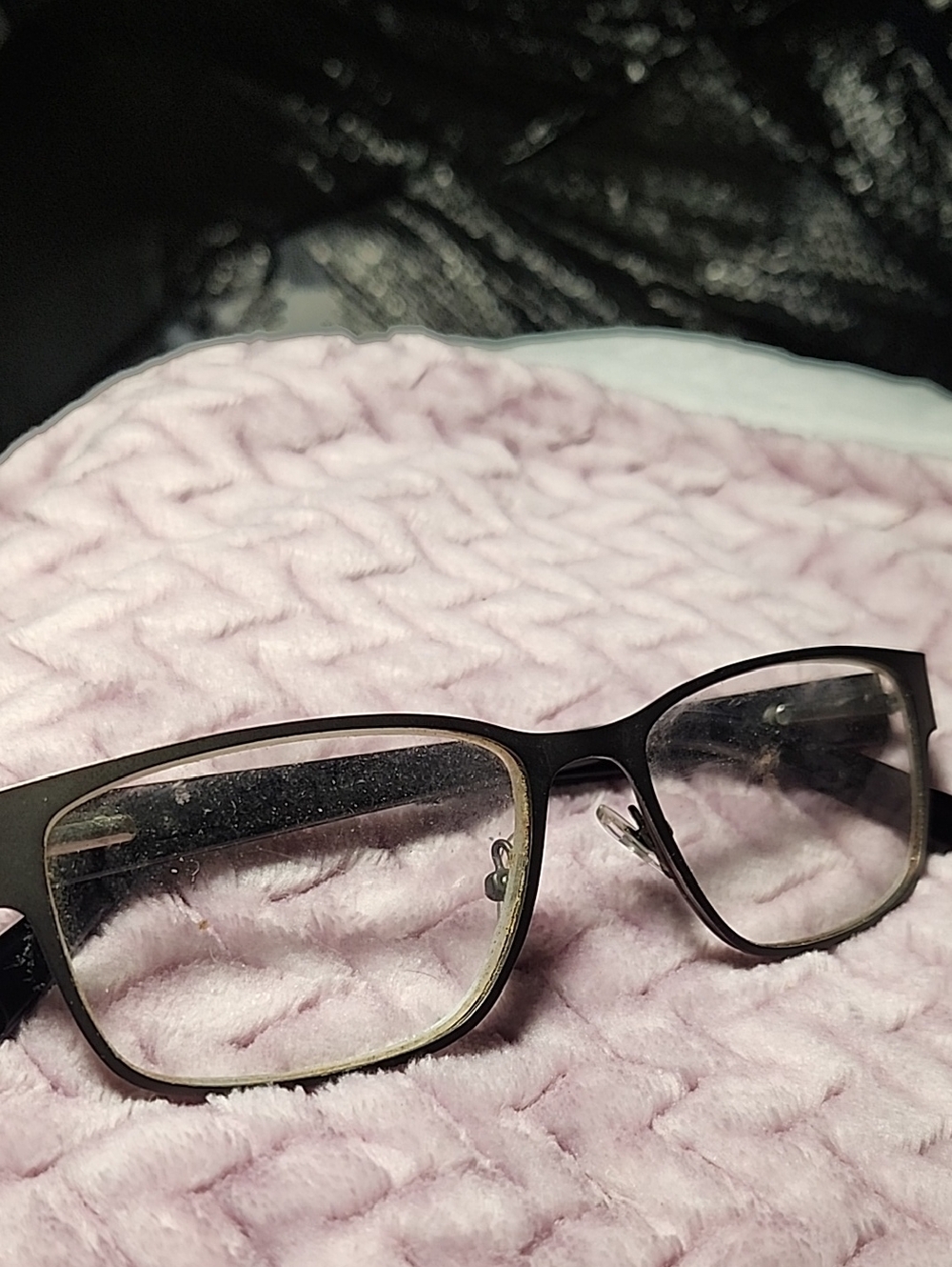 Foster Grant Black Frames with Gray Metalic Trim